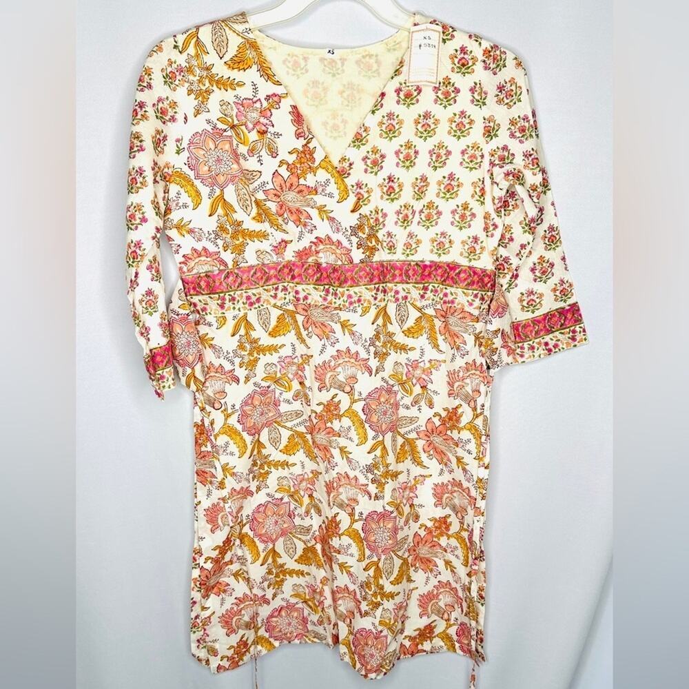 NWT Amma “Hugging Saint” Indian Cotton Top 🤍 Spiritual Boho